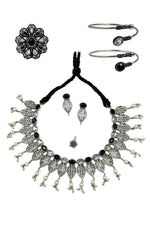 Load image into Gallery viewer, Mahi Celestial Leaf Pearl Jewellery Set