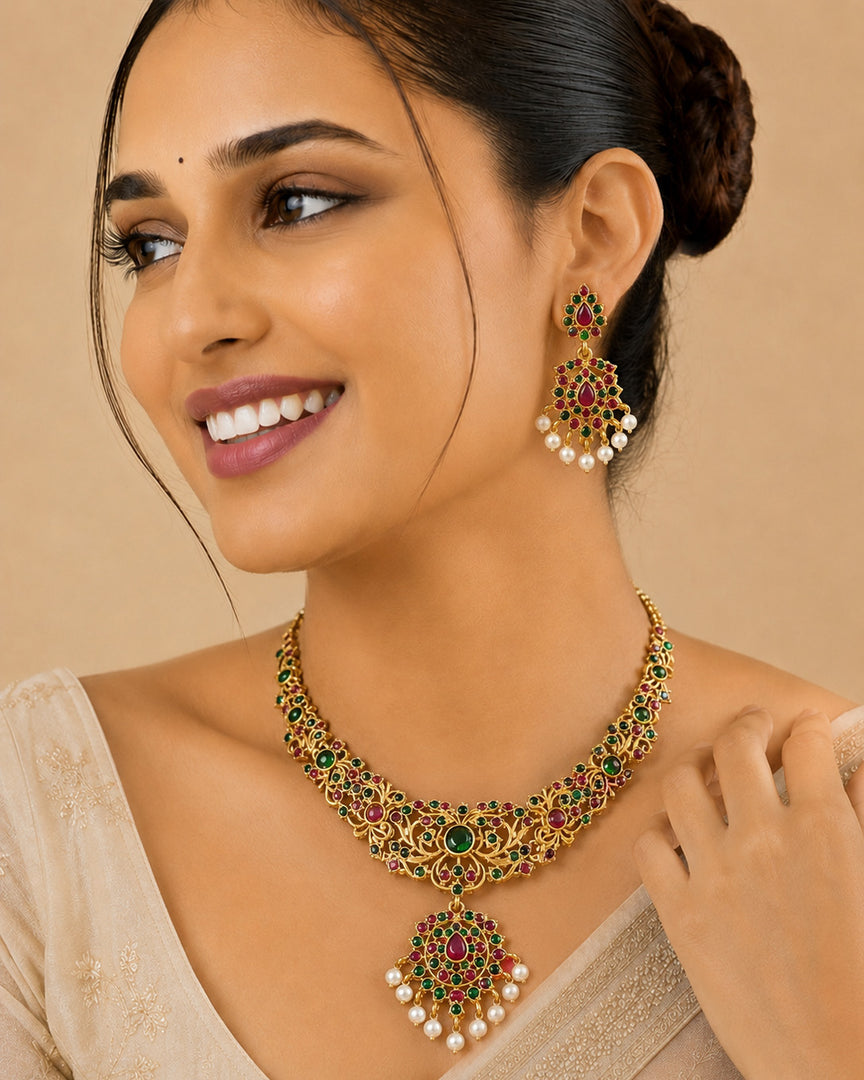 TANYA STONE NECKLACE SET