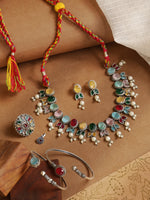 Load image into Gallery viewer, Ravya Stone Jewellery set