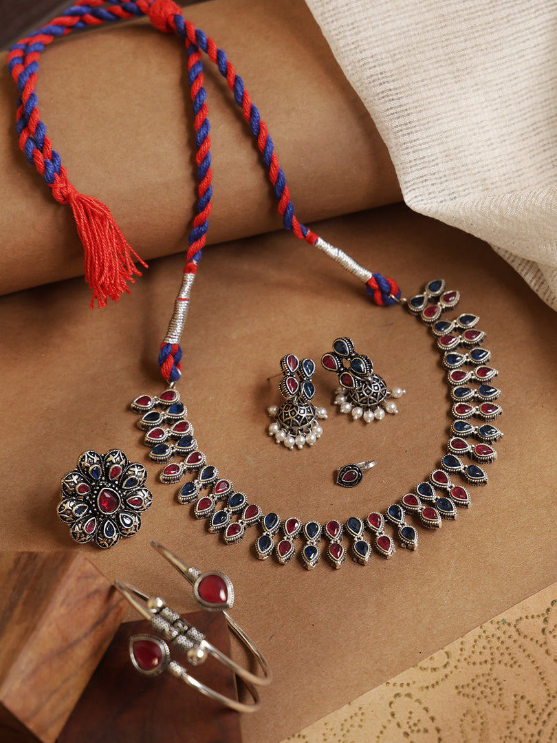 Shivani Stone Jewellery Set