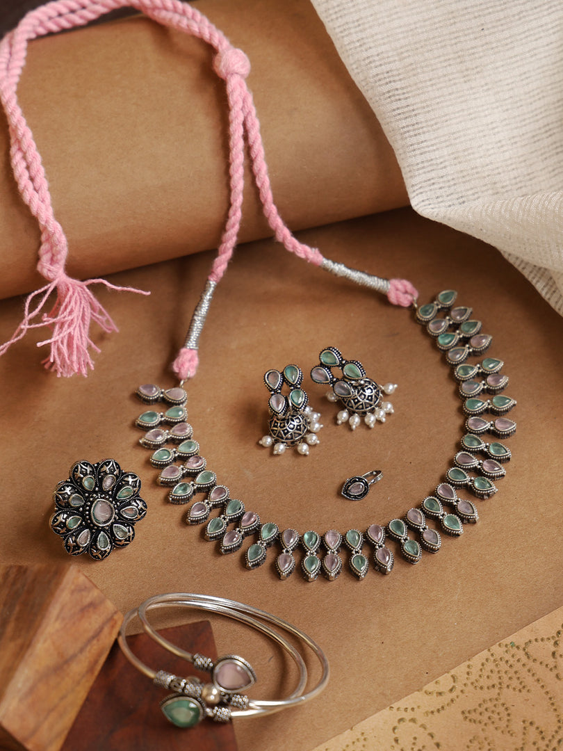 Shivani Stone Jewellery Set
