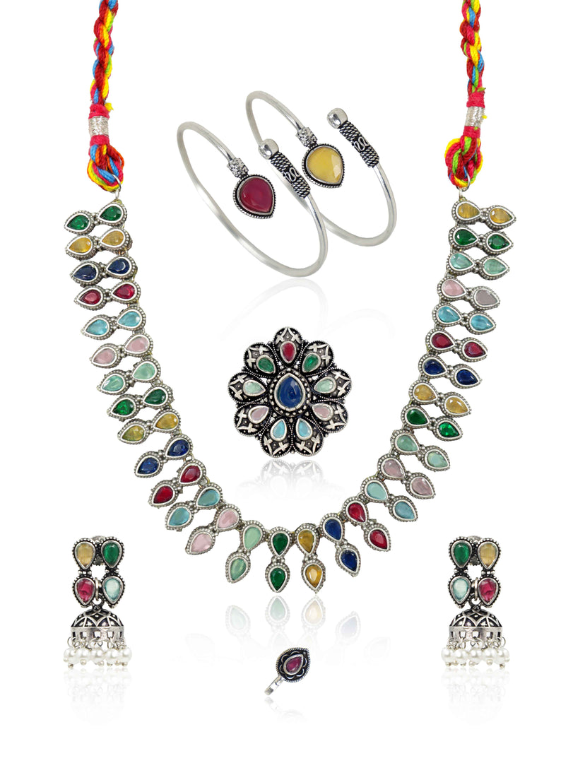 Shivani Stone Jewellery Set