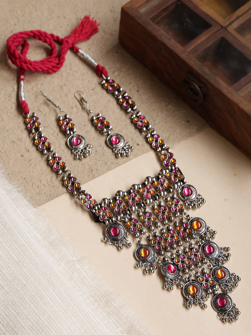 Nisha Stone Necklace Set