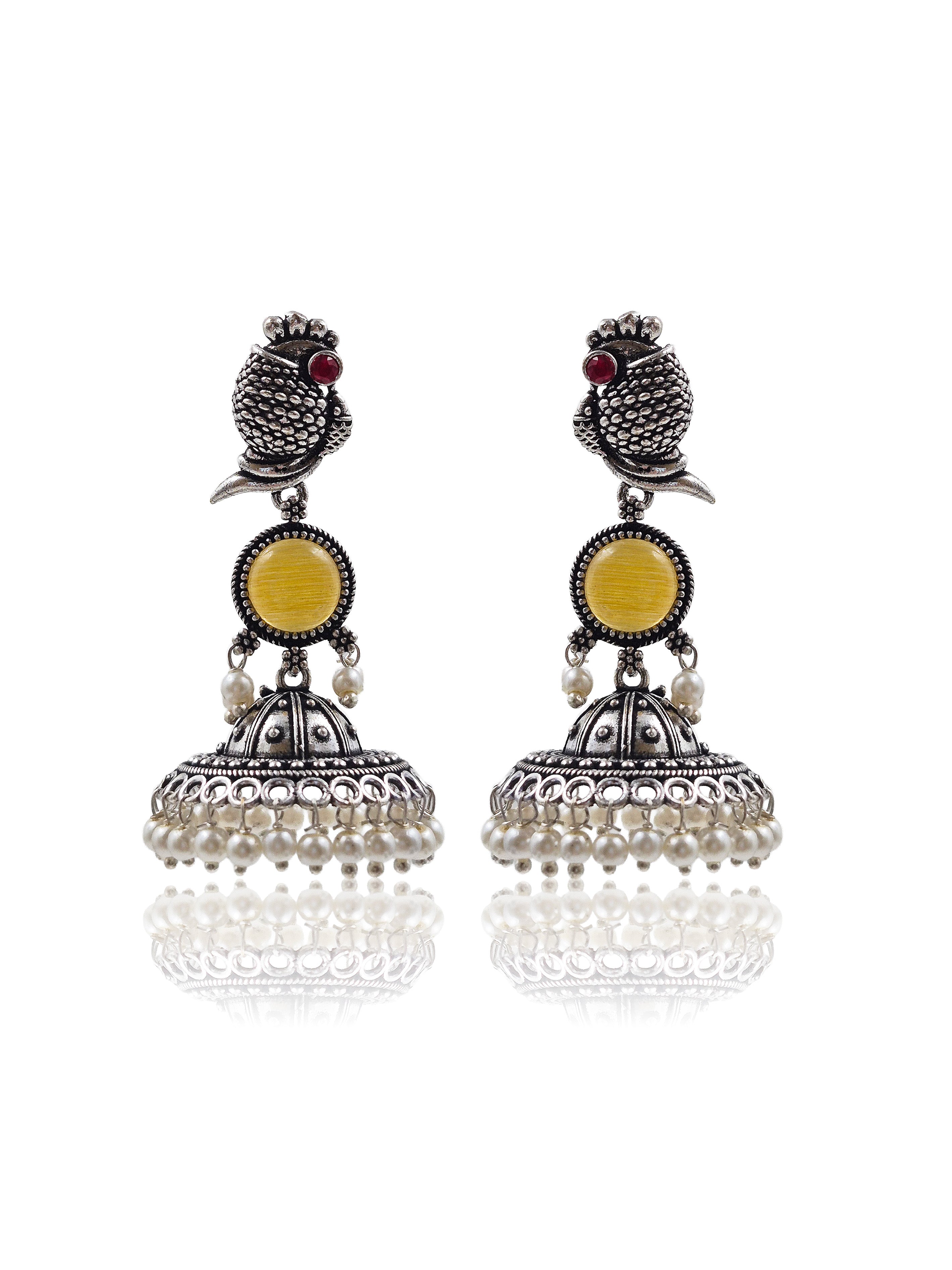 NIHARA STONE JHUMKA EARRINGS