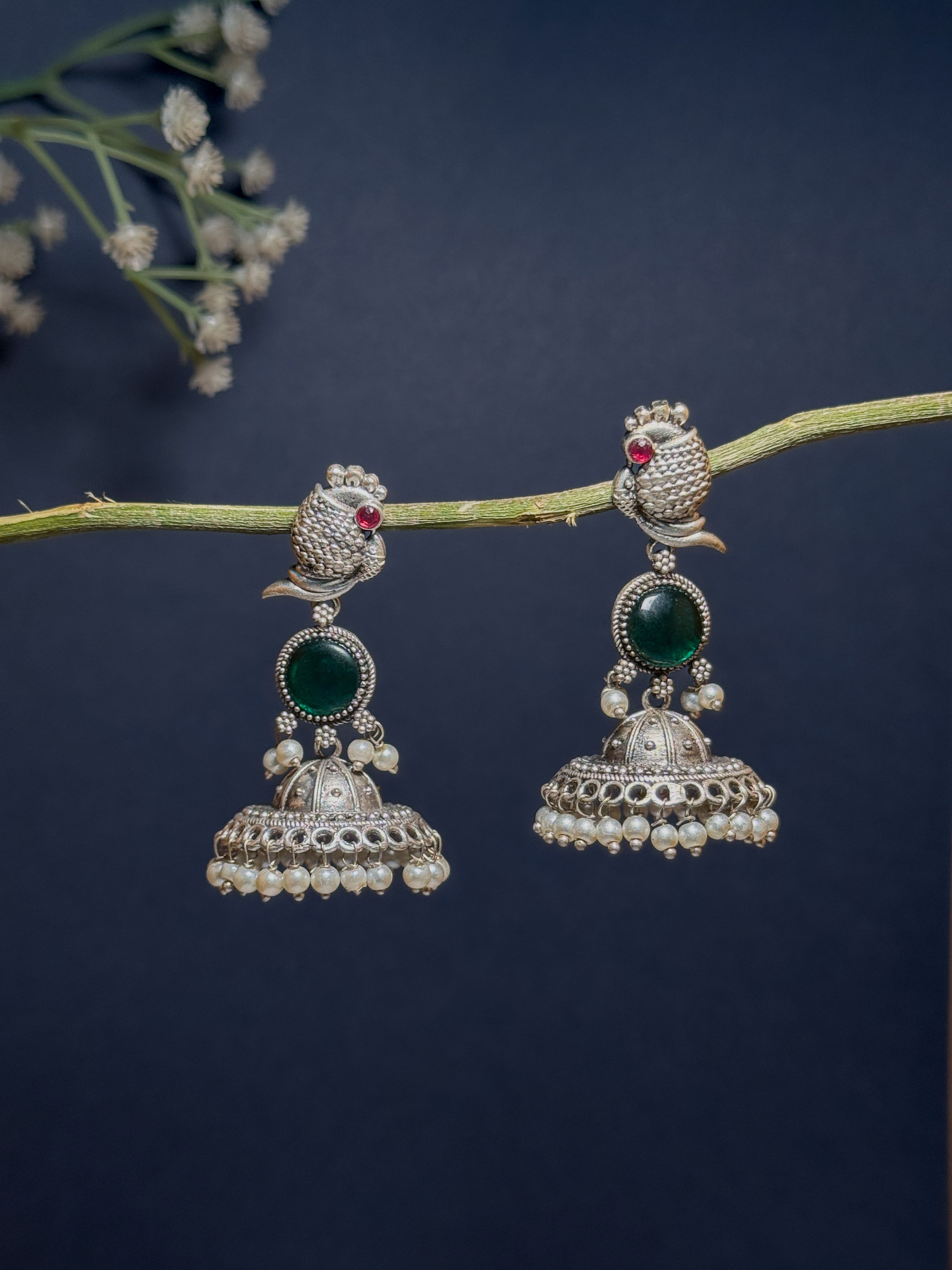 NIHARA STONE JHUMKA EARRINGS