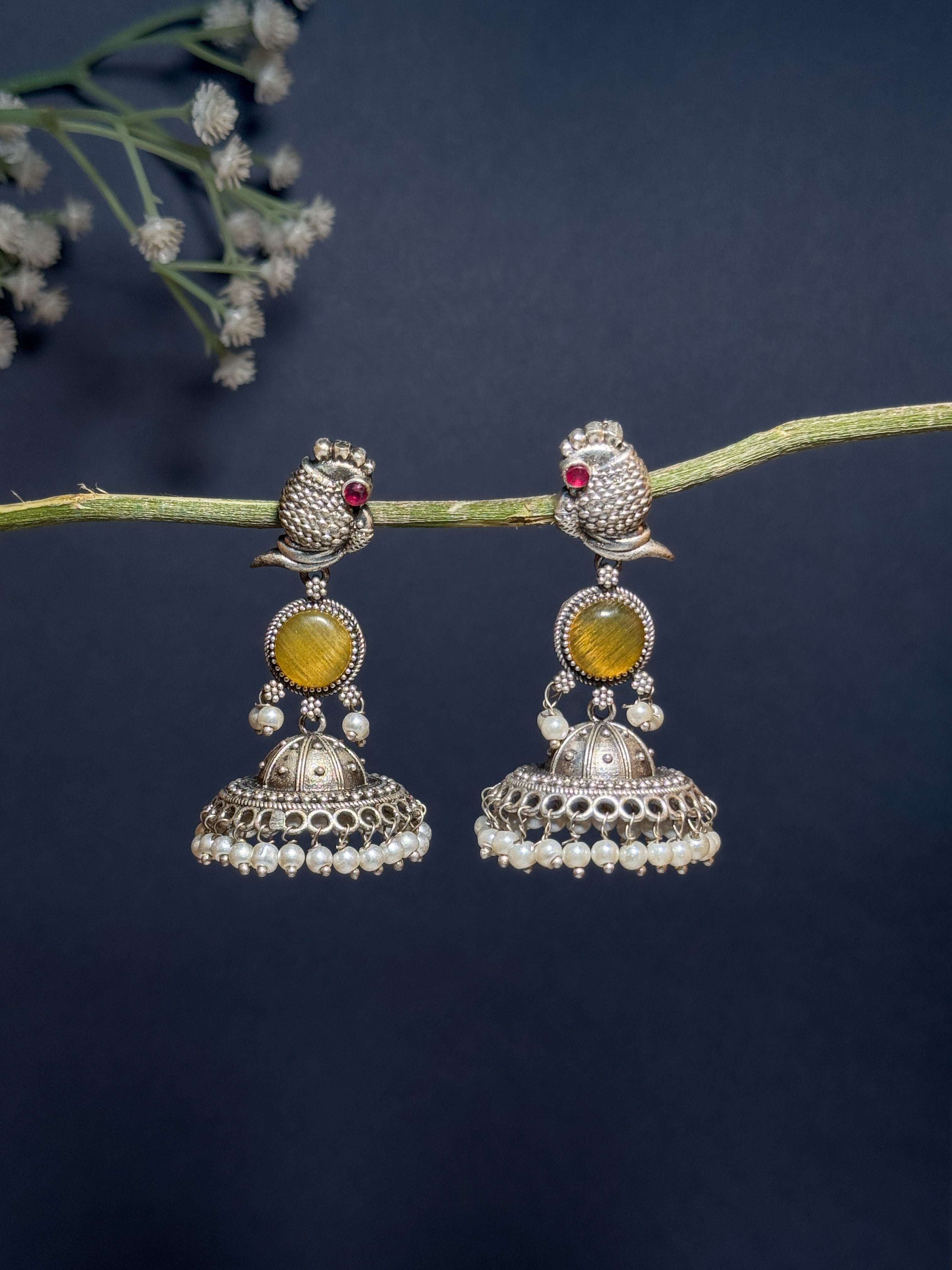 NIHARA STONE JHUMKA EARRINGS