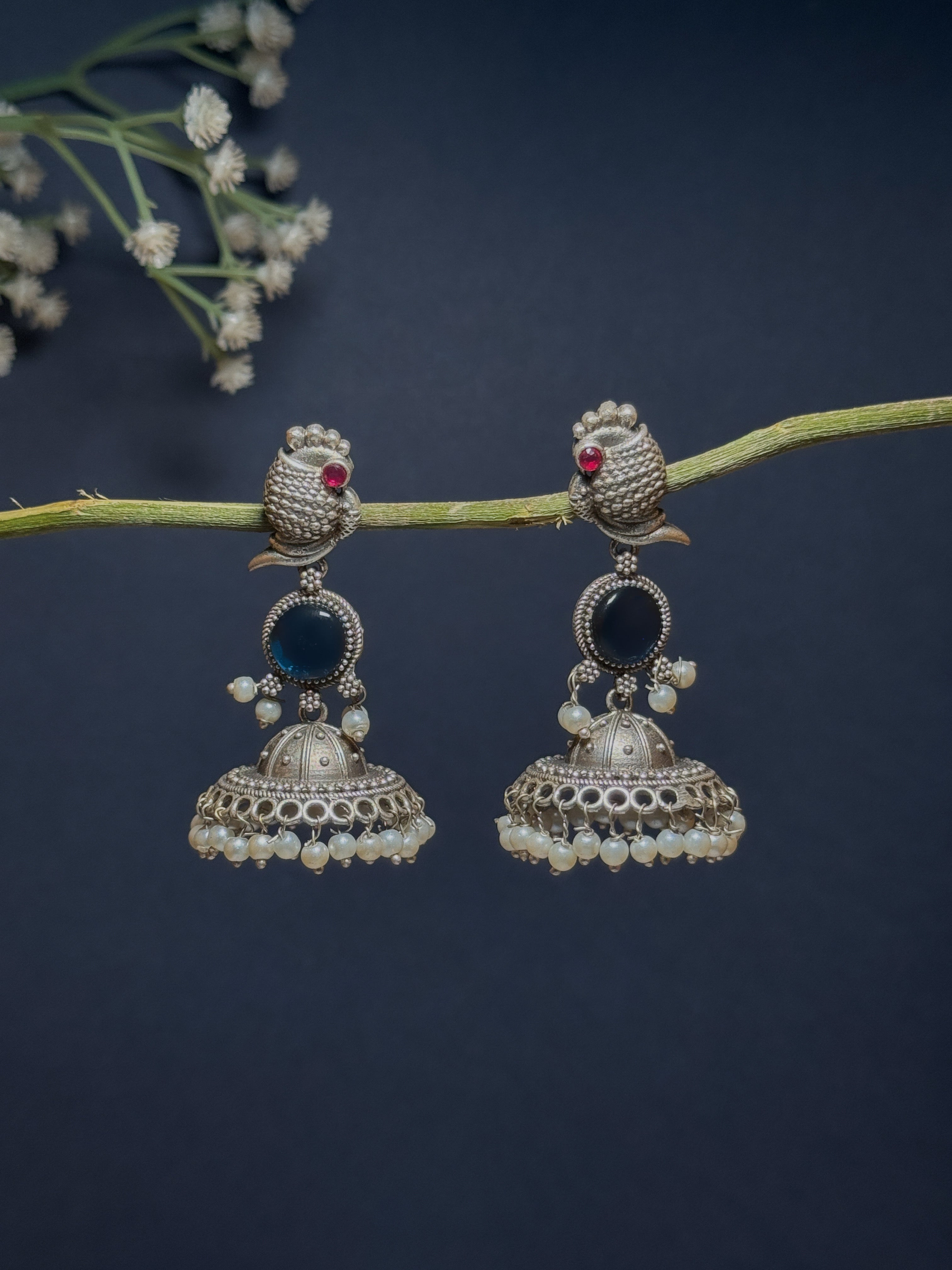 NIHARA STONE JHUMKA EARRINGS
