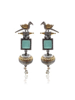 Load image into Gallery viewer, Pankhi Dualtone Dangler Earrings