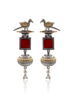 Load image into Gallery viewer, Pankhi Dualtone Dangler Earrings