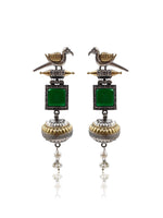 Load image into Gallery viewer, Pankhi Dualtone Dangler Earrings