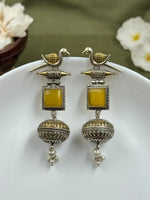 Load image into Gallery viewer, Pankhi Dualtone Dangler Earrings