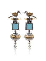 Load image into Gallery viewer, Pankhi Dualtone Dangler Earrings