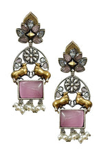 Load image into Gallery viewer, Nandi Dualtone Stone Earrings