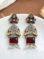 Load image into Gallery viewer, Nandi Dualtone Stone Earrings
