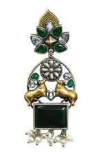 Load image into Gallery viewer, Nandi Dualtone Stone Earrings