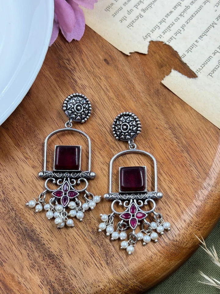 Coral Dangler Earrings