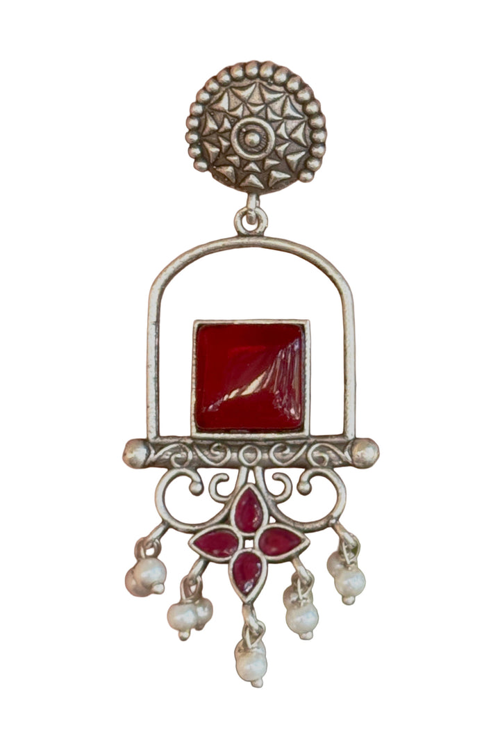 Coral Dangler Earrings