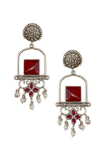 Load image into Gallery viewer, Coral Dangler Earrings