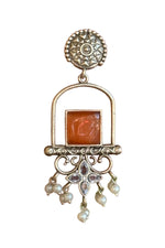 Load image into Gallery viewer, Coral Dangler Earrings