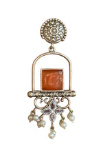Load image into Gallery viewer, Coral Dangler Earrings