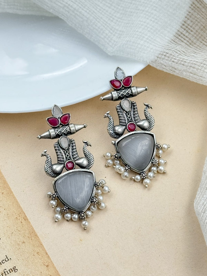Kiara Stud Stone Earrings