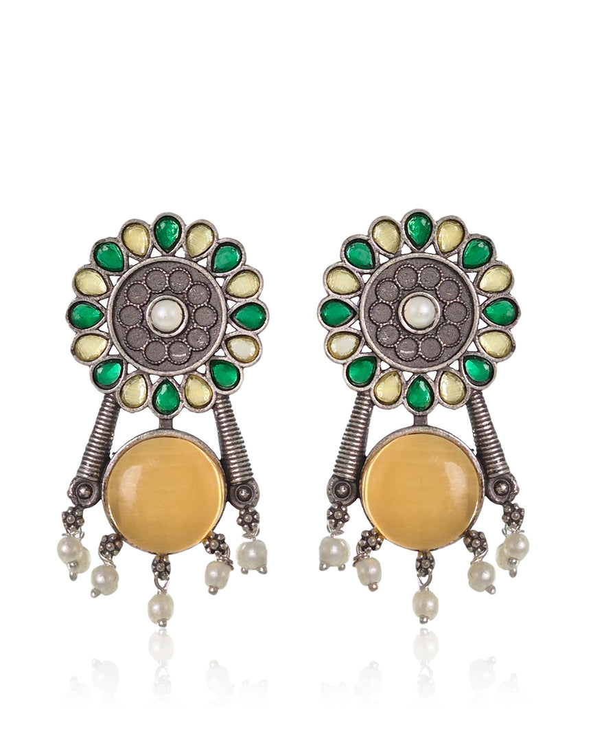 Meher Stud Stone Earrings