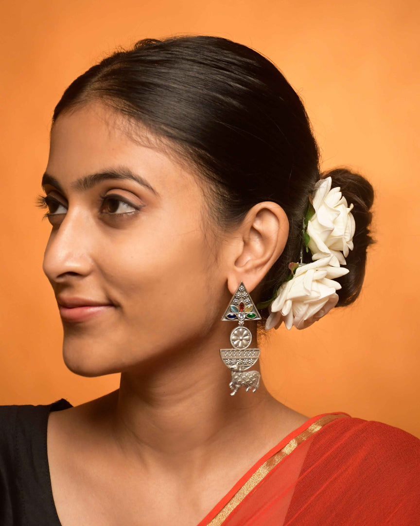 Vrisha Dangler Stone Earrings