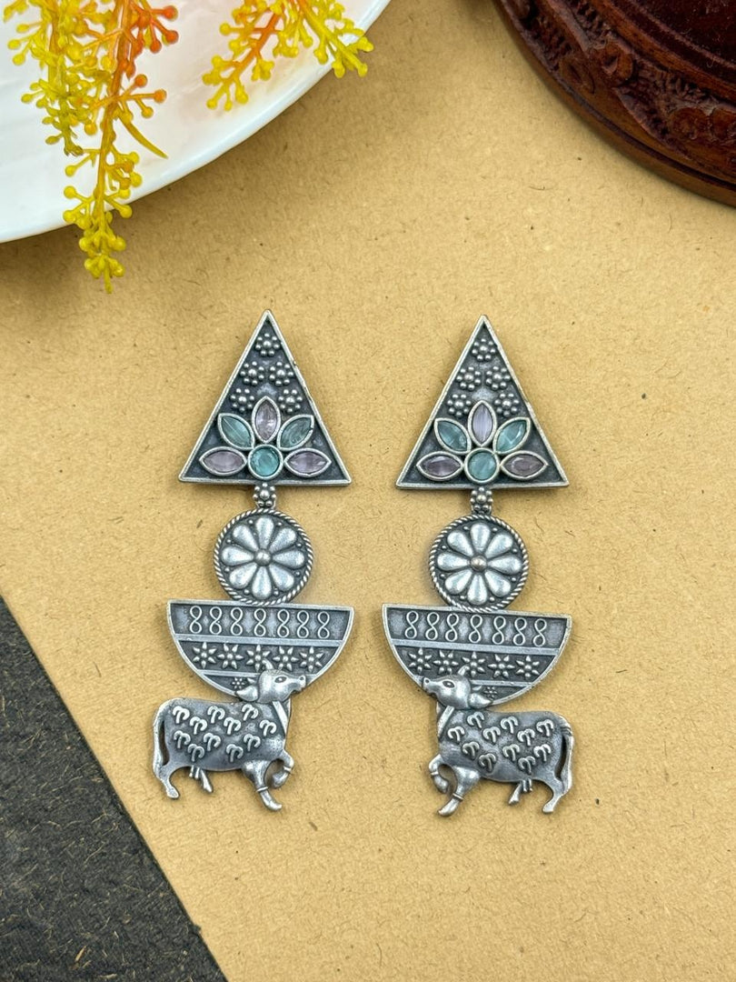 Vrisha Dangler Stone Earrings
