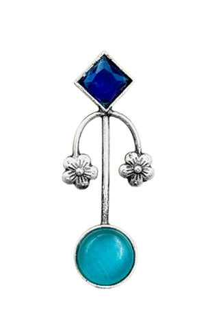 ZALAK OXIDISED STUD EARRINGS
