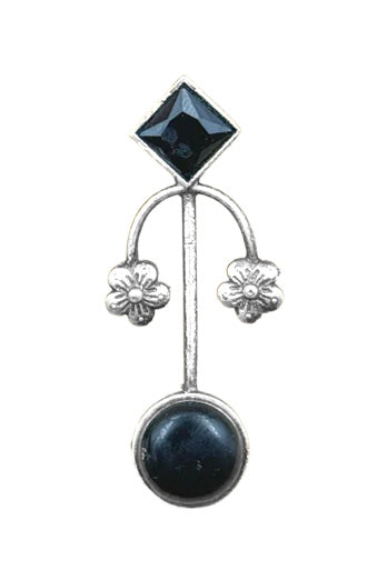 ZALAK OXIDISED STUD EARRINGS