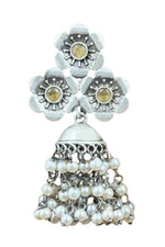 Load image into Gallery viewer, Charmi Jhumka Stone Earrings