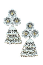 Load image into Gallery viewer, Charmi Jhumka Stone Earrings