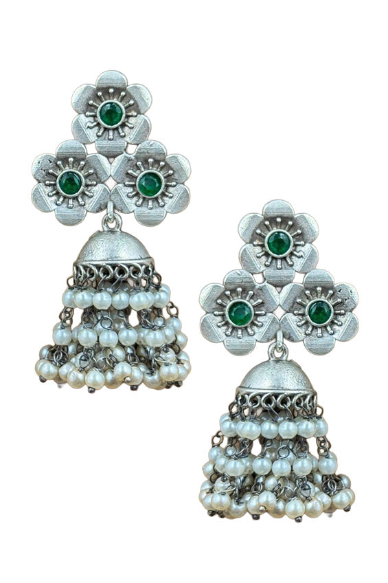 Charmi Jhumka Stone Earrings