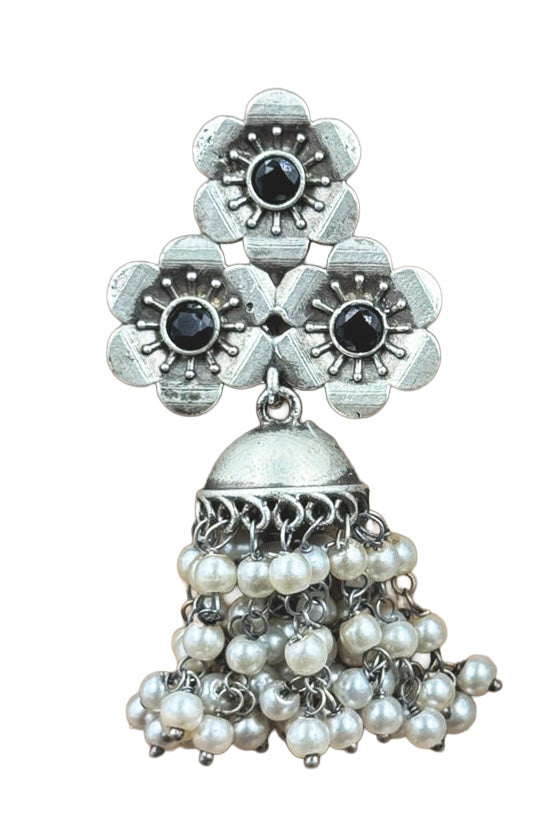 Charmi Jhumka Stone Earrings