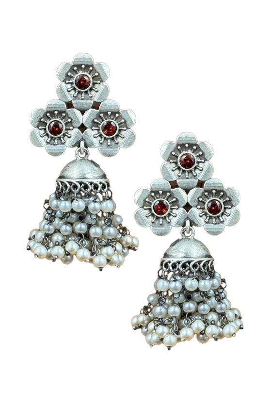 Charmi Jhumka Stone Earrings