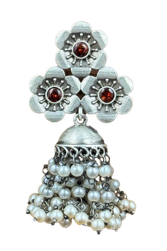 Charmi Jhumka Stone Earrings