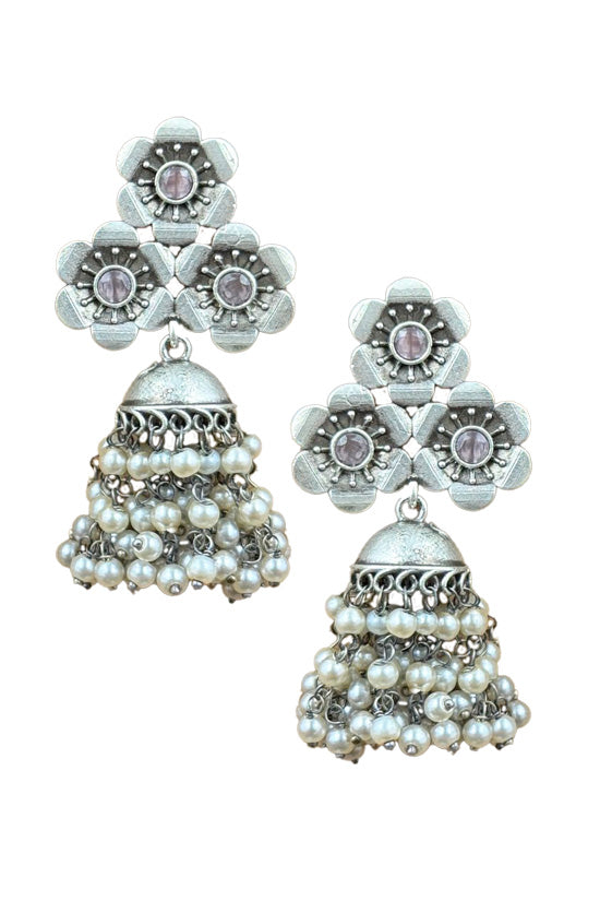 Charmi Jhumka Stone Earrings