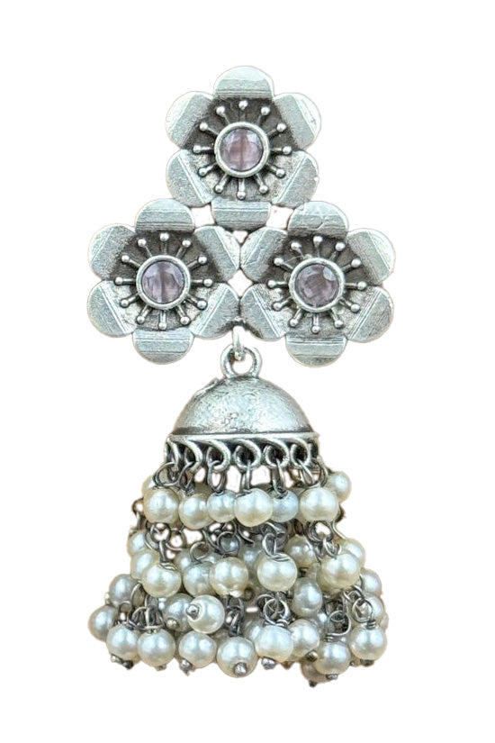 Charmi Jhumka Stone Earrings