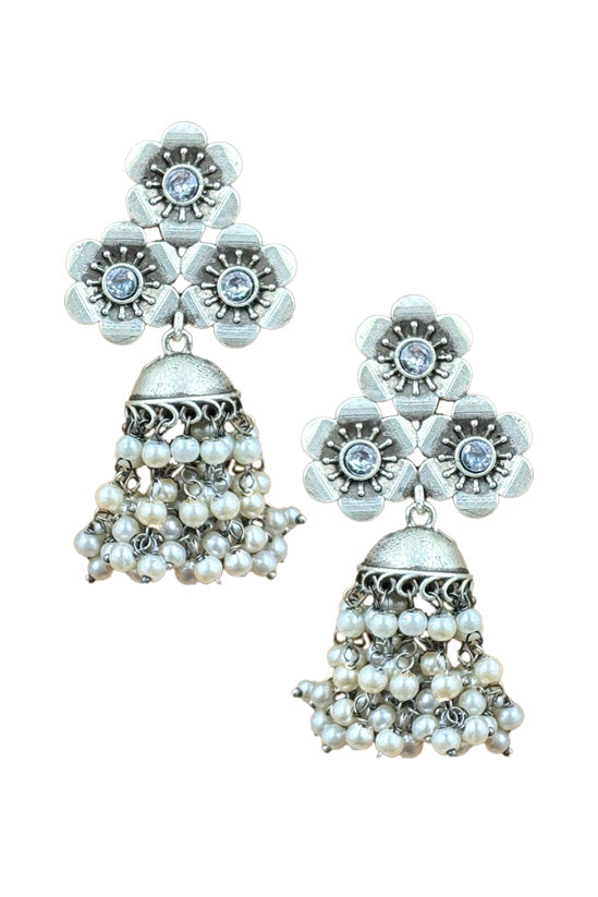 Charmi Jhumka Stone Earrings