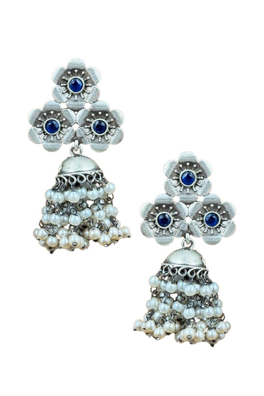 Charmi Jhumka Stone Earrings