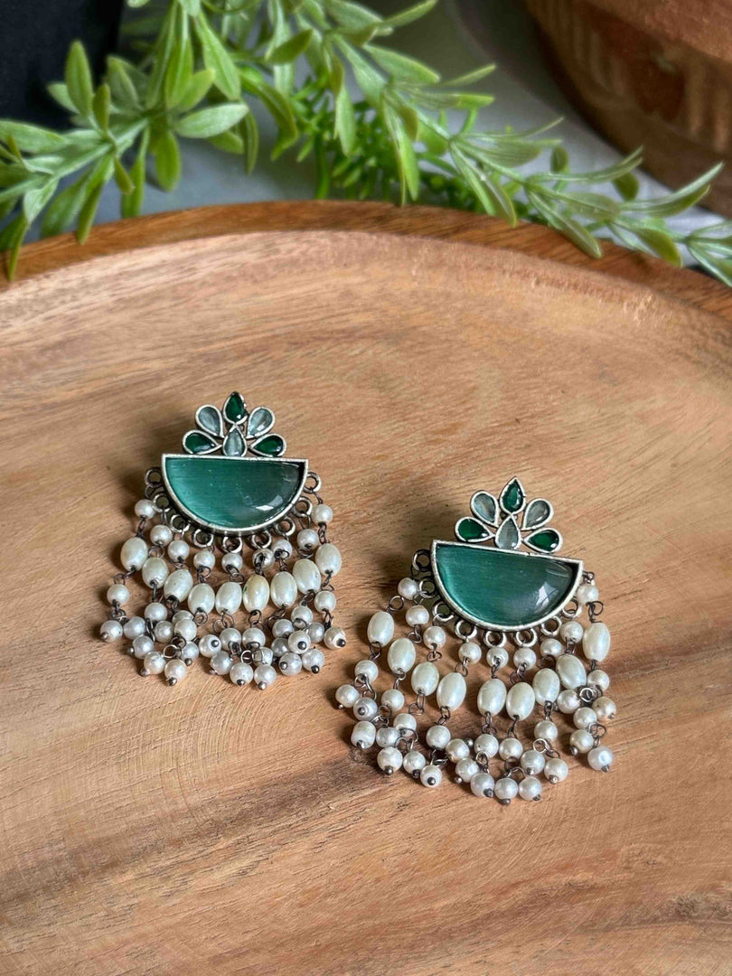 Mira Dangler Stone Earrings