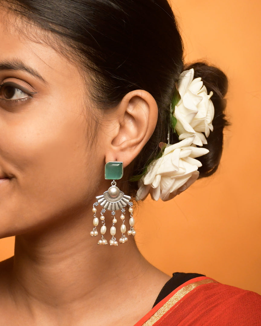 Arushi Dangler Stone Earrings