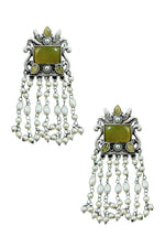 Load image into Gallery viewer, Vineeta Dangler Stone Earrings