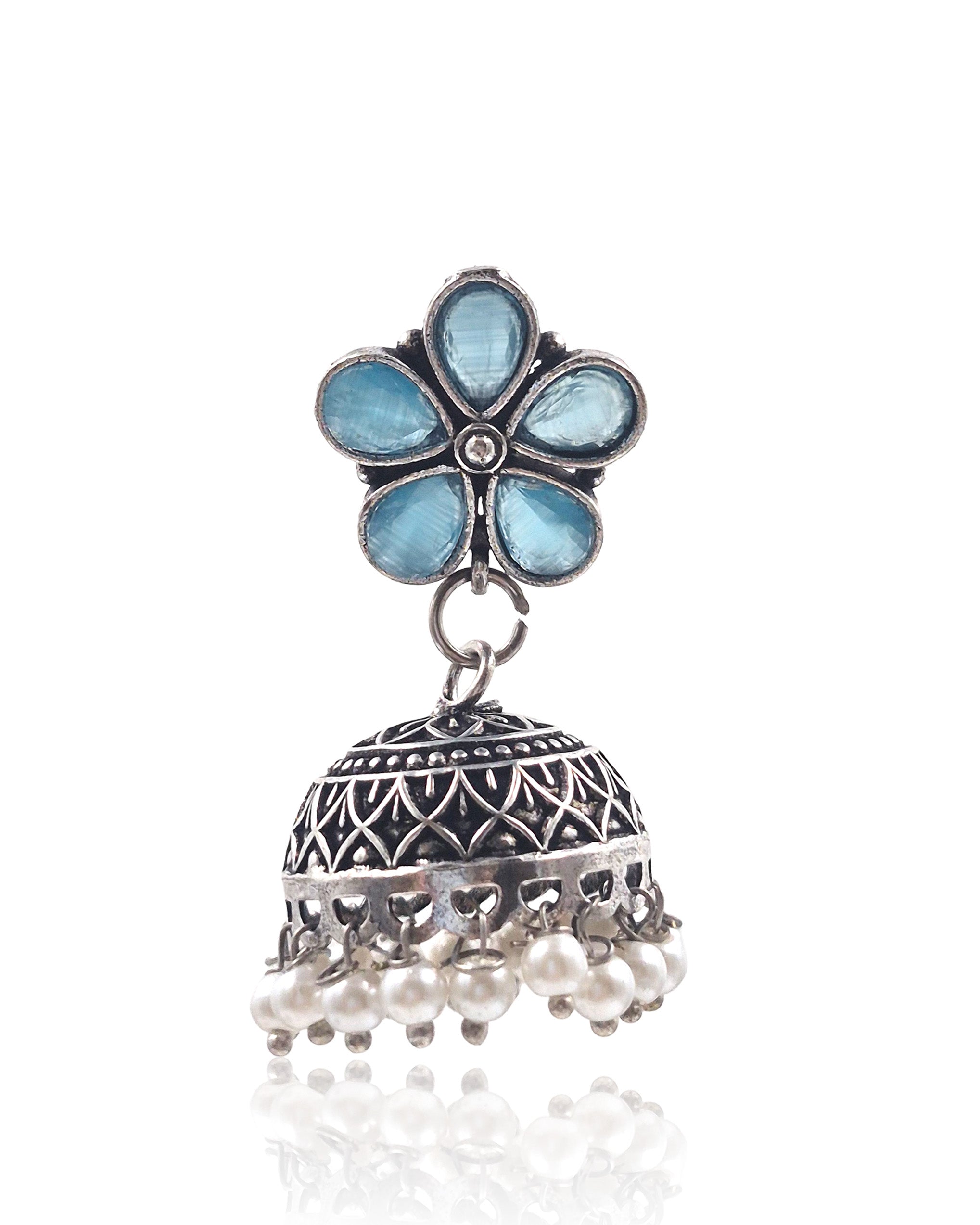 MEHAR STONE JHUMKA EARRINGS