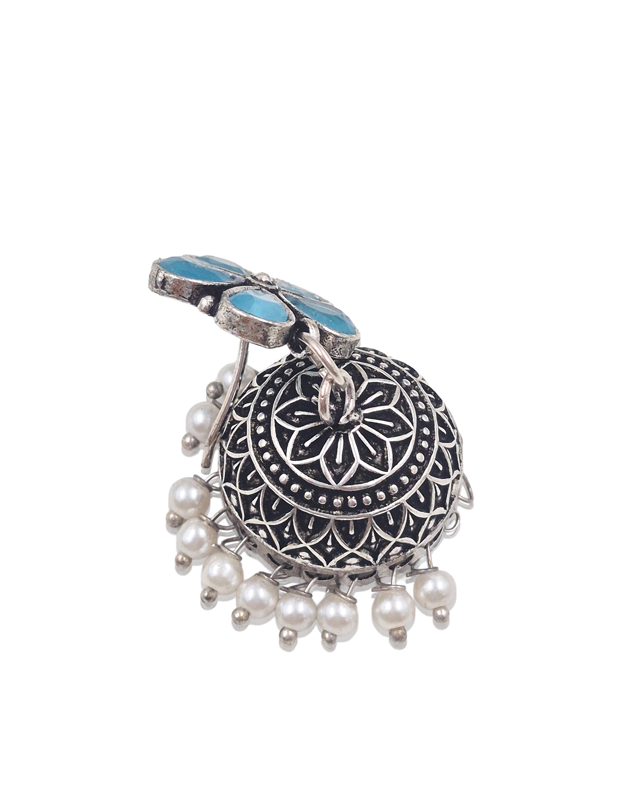 MEHAR STONE JHUMKA EARRINGS