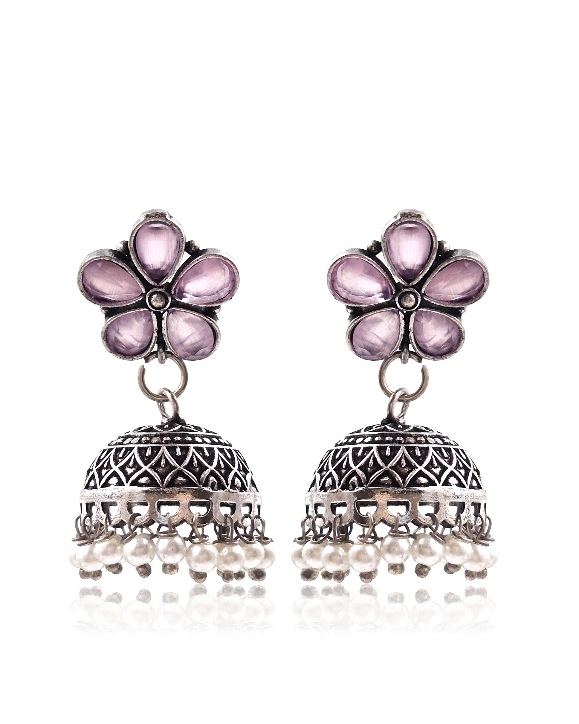 MEHAR STONE JHUMKA EARRINGS