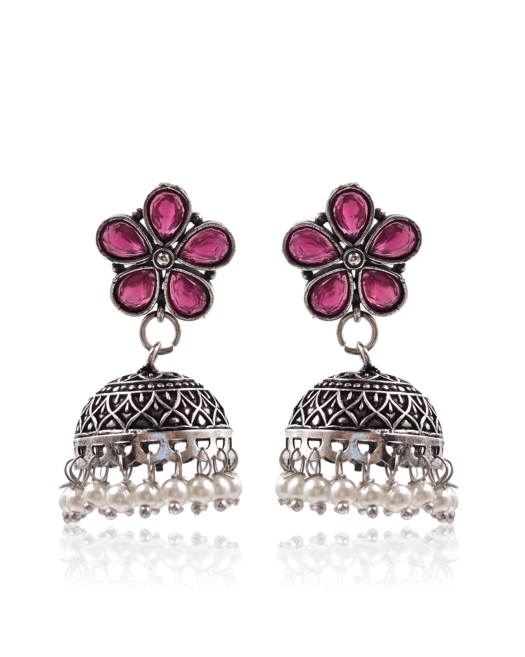 MEHAR STONE JHUMKA EARRINGS