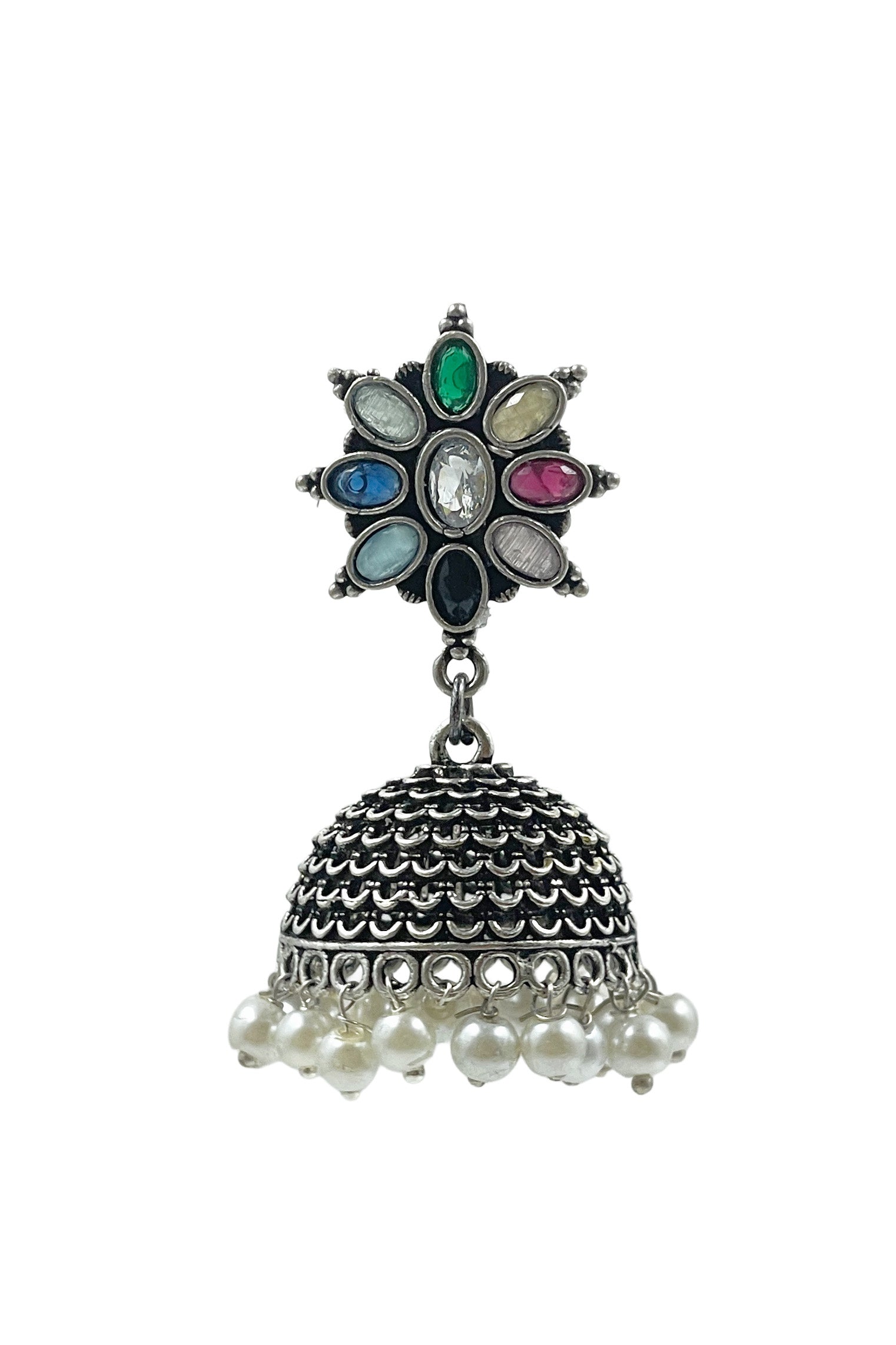 KHUSHI OXIDISED JHUMKA EARRINGS