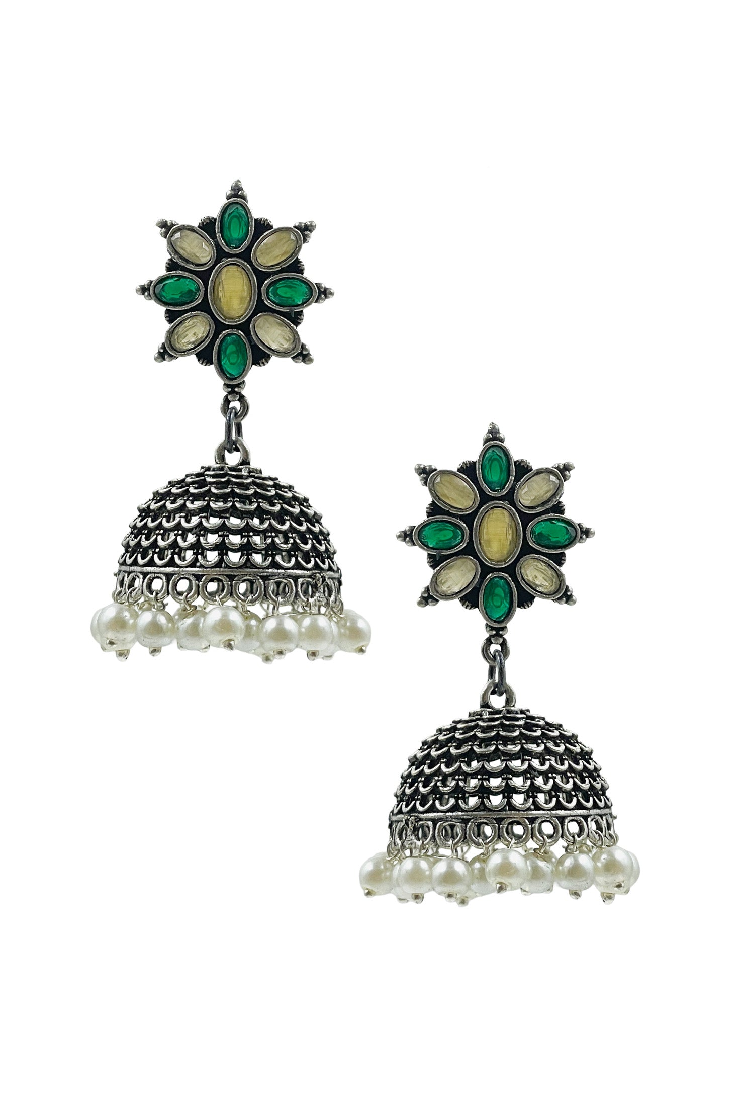 KHUSHI OXIDISED JHUMKA EARRINGS
