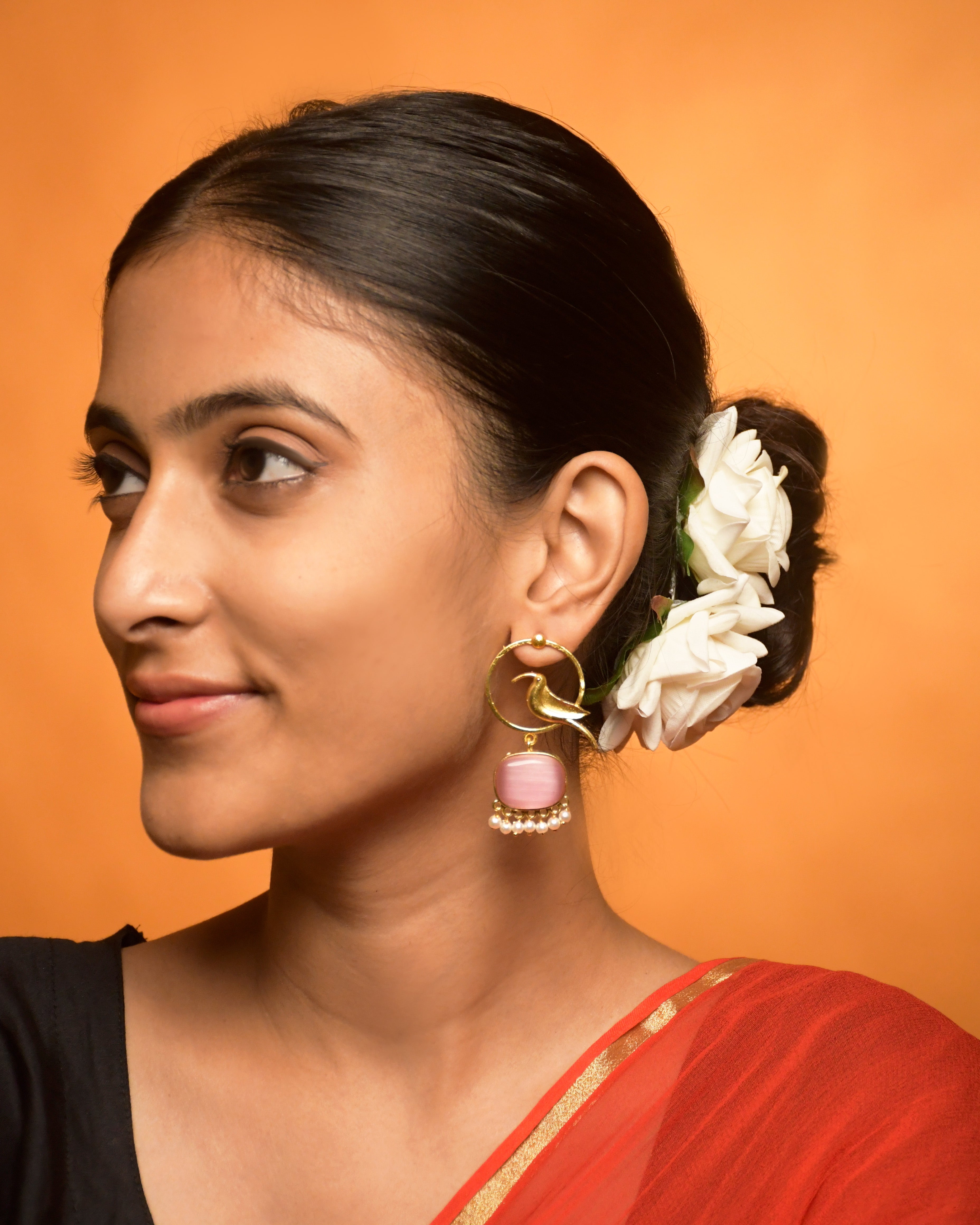 PARROT DANGLER GOLDEN EARRINGS